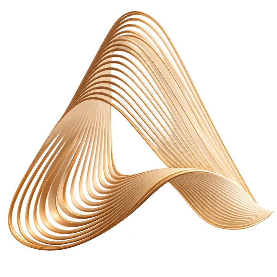 ALMİ 3D logosu — altın A
